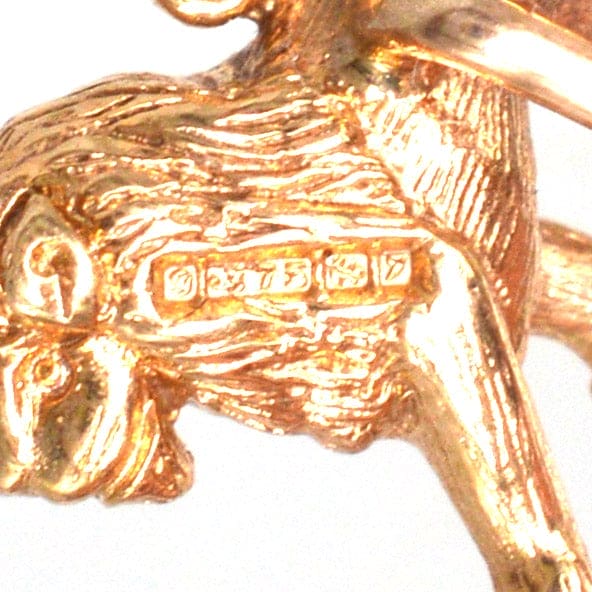 1950s Vintage 9ct Gold Lion Tie Pin | Parkin and Gerrish | Antique & Vintage Jewellery