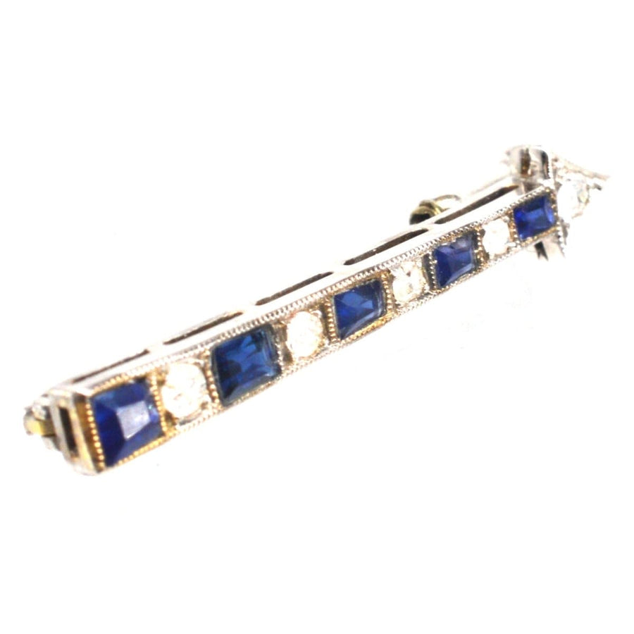 Art Deco French Sapphire and Diamond Arrow Brooch | Parkin and Gerrish | Antique & Vintage Jewellery