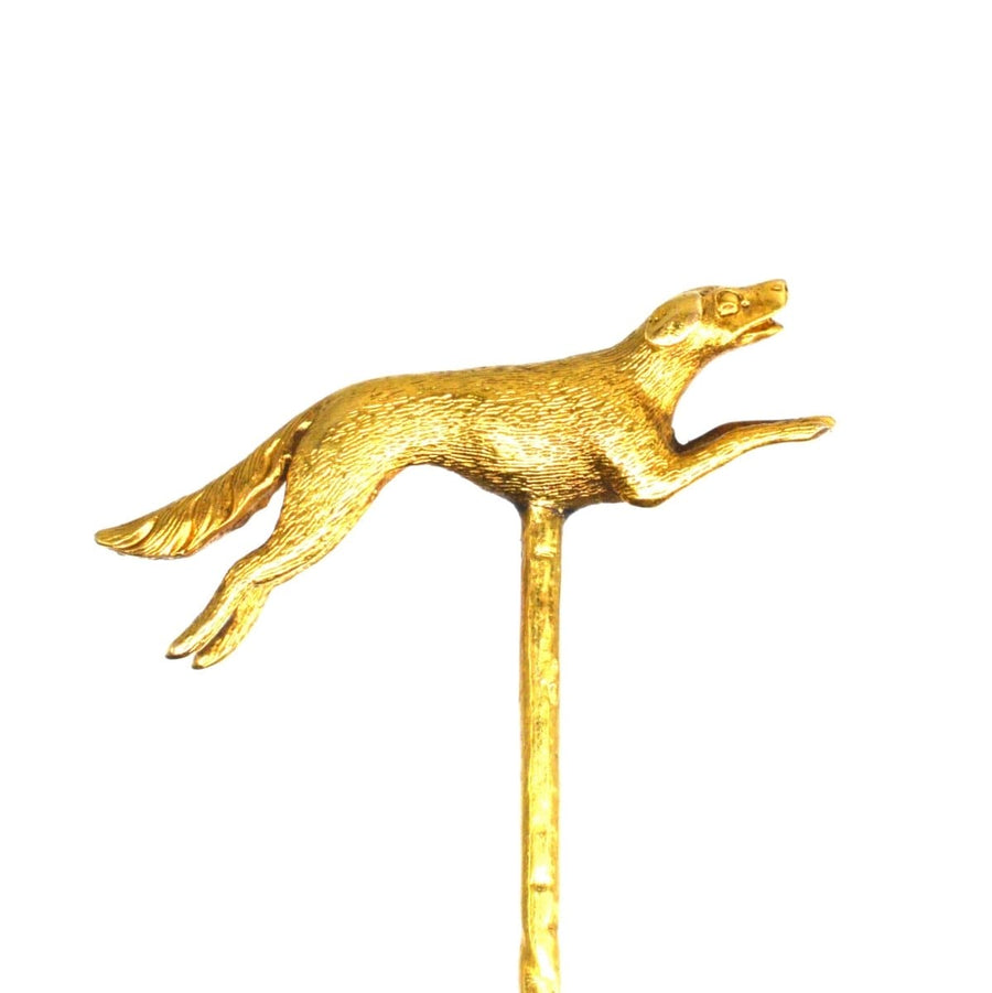 Early 20th Century 15ct Gold, Running Hunting Dog | Parkin and Gerrish | Antique & Vintage Jewellery