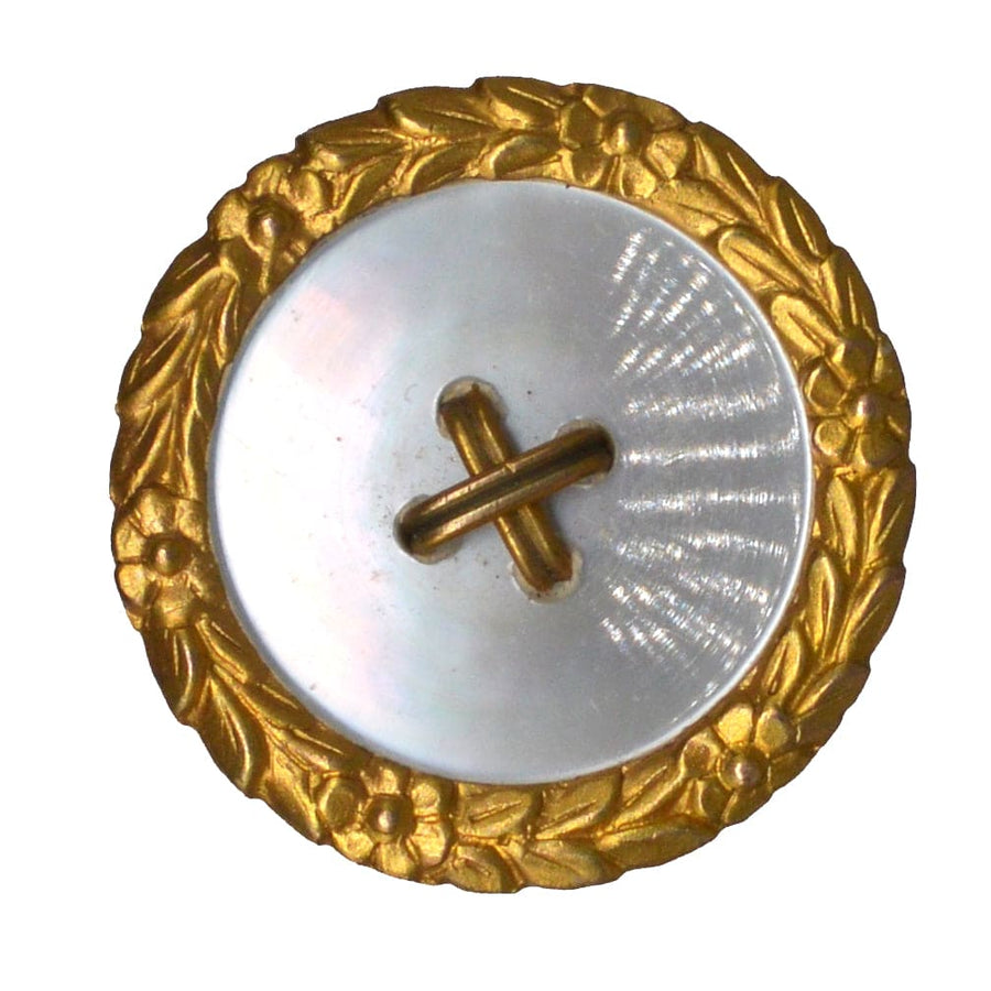 Edwardian 9ct Gold Mother of Pearl Dress Stud Buttons in Original Case