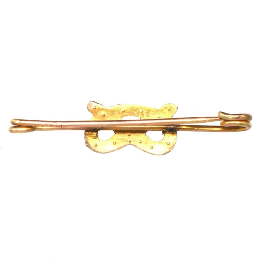 Edwardian 9ct Gold Stafford Knot / Lover's Knot Bar Brooch | Parkin and Gerrish (UK)