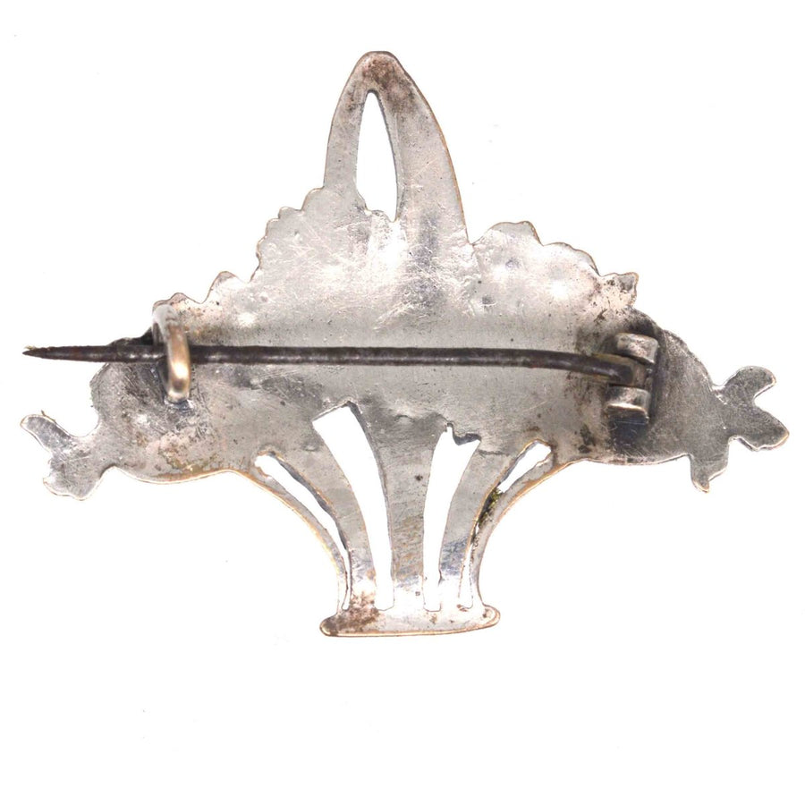 Edwardian Silver Coloured Paste Giardinetti Brooch