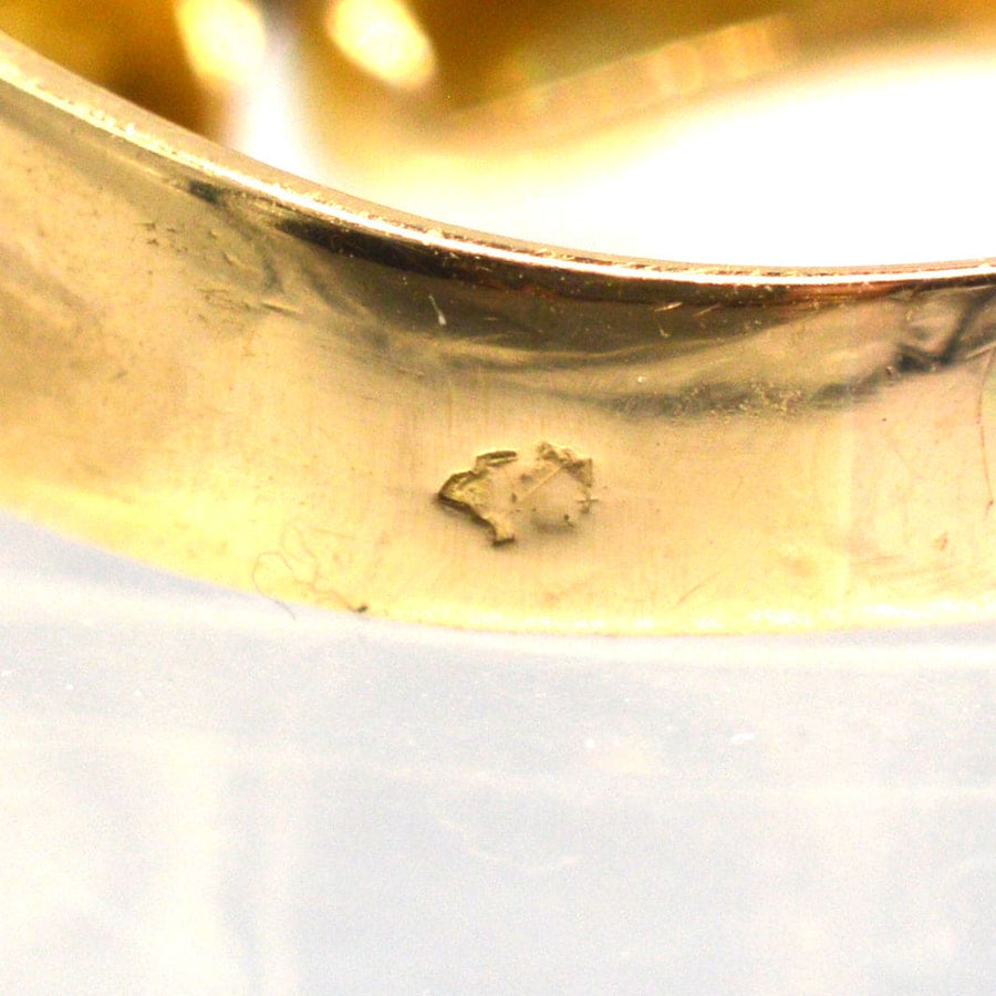 French Retro 18ct Gold and Platinum Diamond Ring | Parkin and Gerrish | Antique & Vintage Jewellery