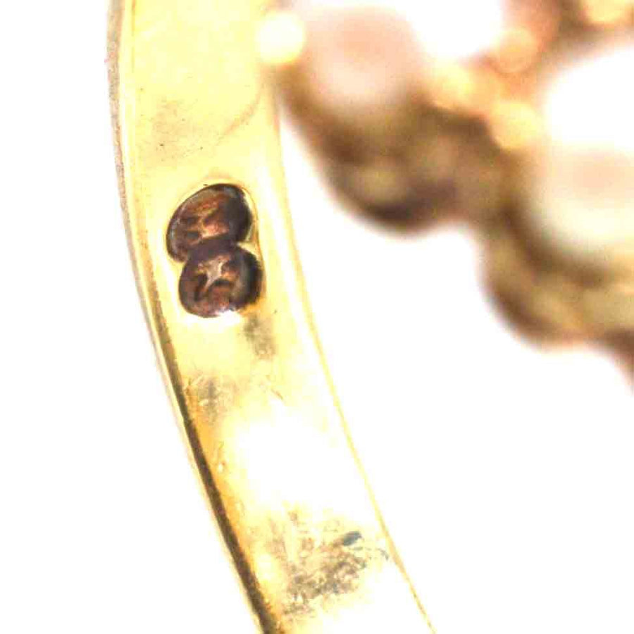 Late Victorian 9ct Gold Split Pearl and Diamond Cluster Ring | Parkin and Gerrish | Antique & Vintage Jewellery