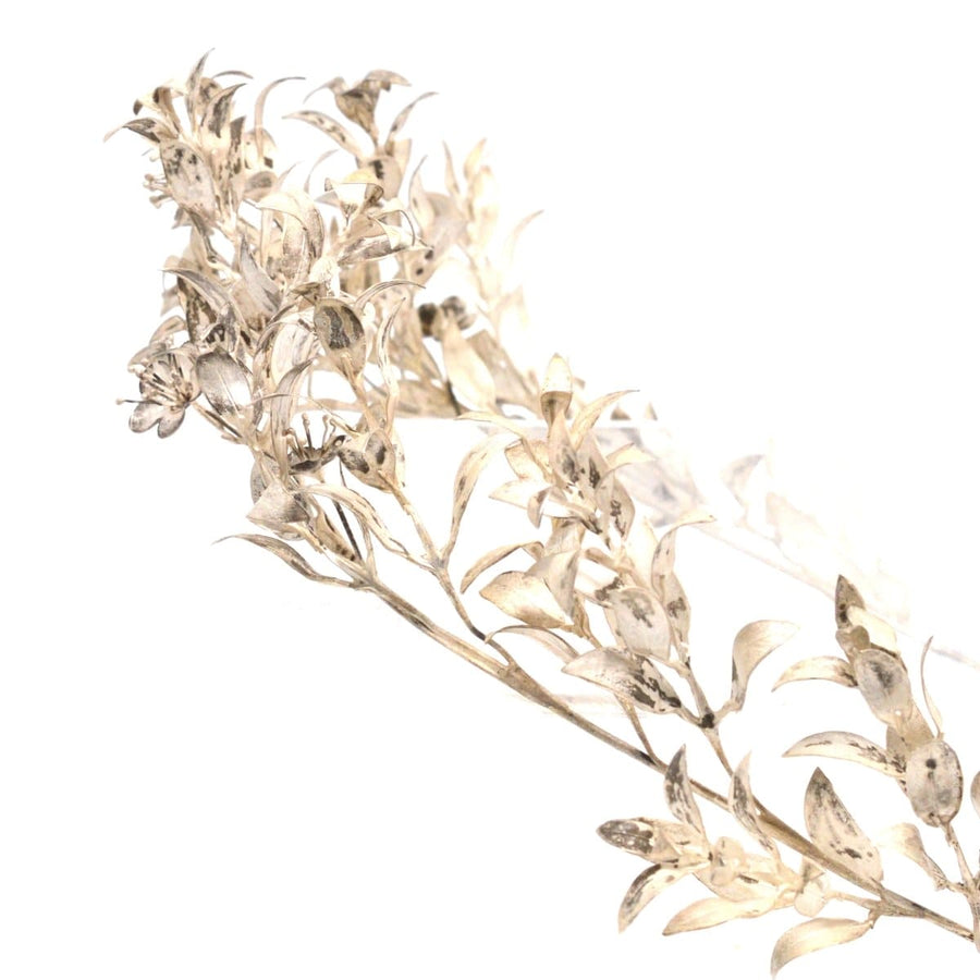 Mid 19th century silver myrtle leaf design for Victorian marriage tiara.