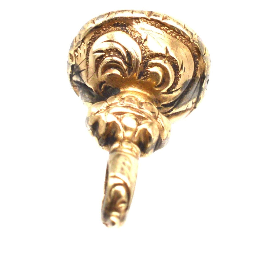 Regency Gold Cased Small Seal Charm with Chalcedony Base | Parkin and Gerrish | Antique & Vintage Jewellery