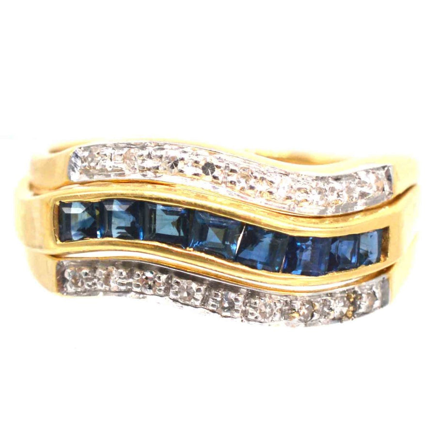 Retro 18ct Gold Tutti Frutti Interchangeable Diamond, Sapphire, Ruby & Emerald Ring