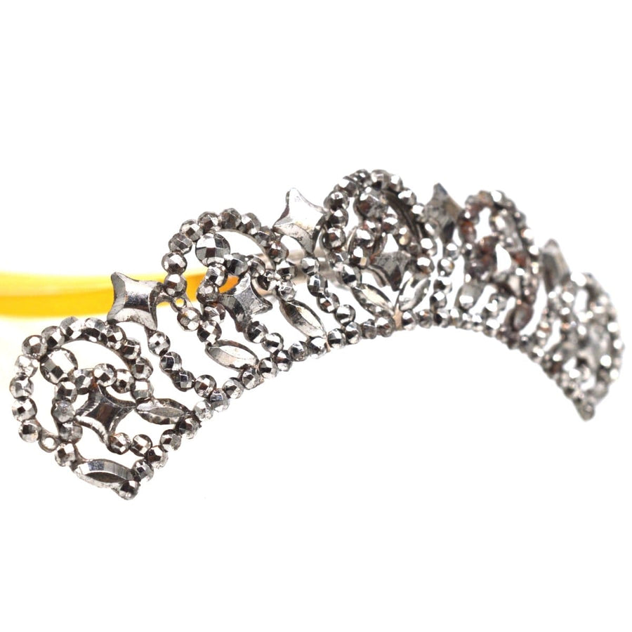 Small 19th Century Cut Steel Hair Tiara Comb | Parkin and Gerrish | Antique & Vintage Jewellery