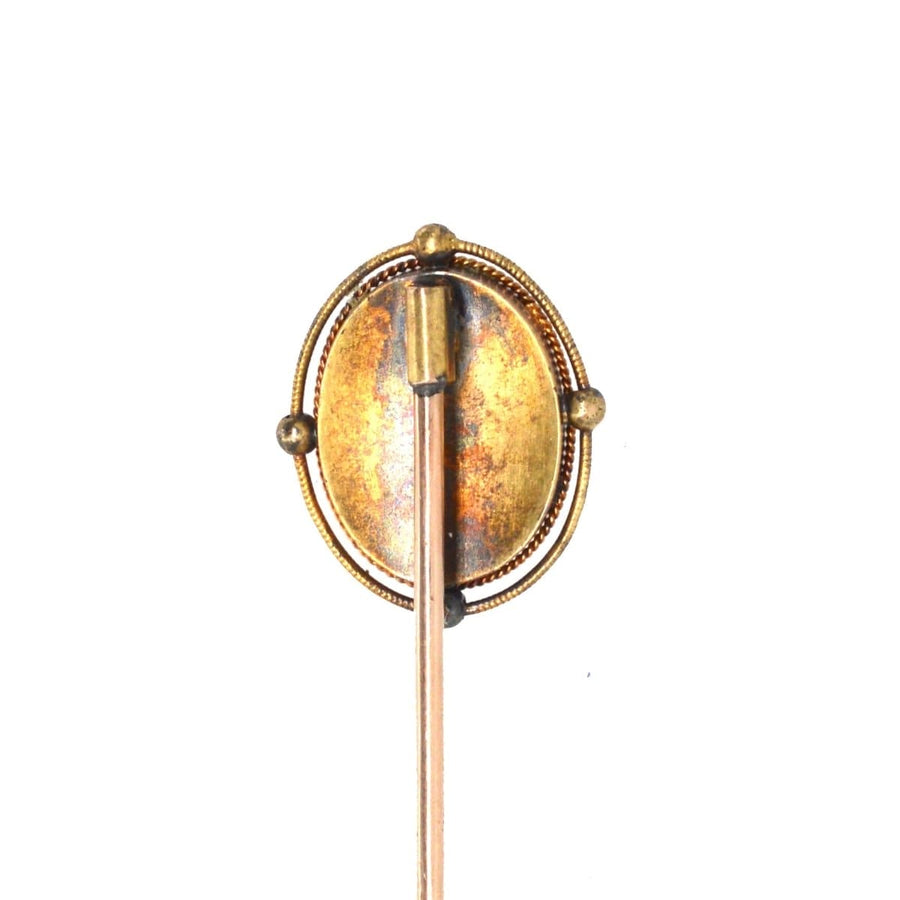 Victorian 15ct Gold Cabochon Garnet Tie Pin | Parkin and Gerrish | Antique & Vintage Jewellery