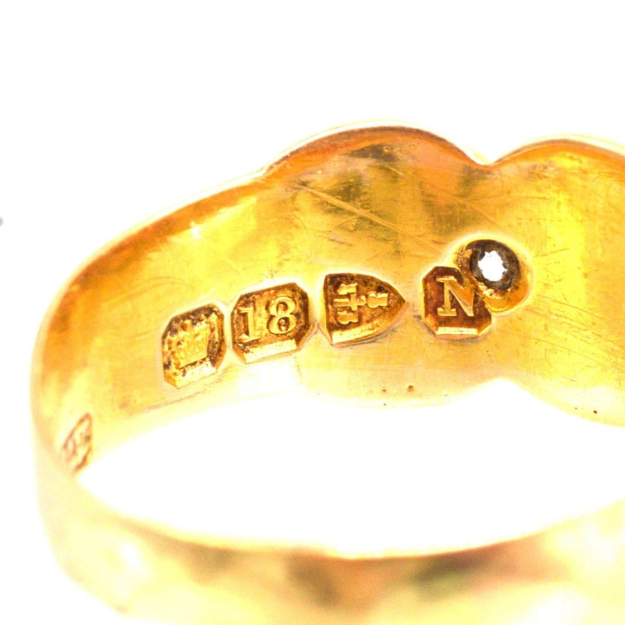 Victorian 18ct Gold and Diamond Kiss Ring | Parkin and Gerrish | Antique & Vintage Jewellery