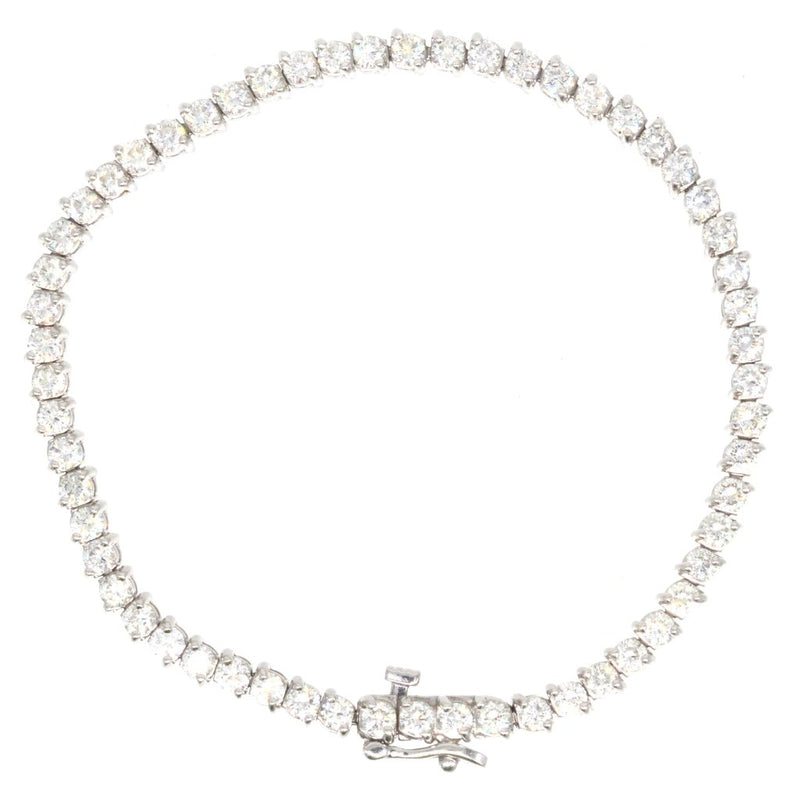 Vintage 14ct White Gold 4.6ct Diamond Tennis Bracelet
