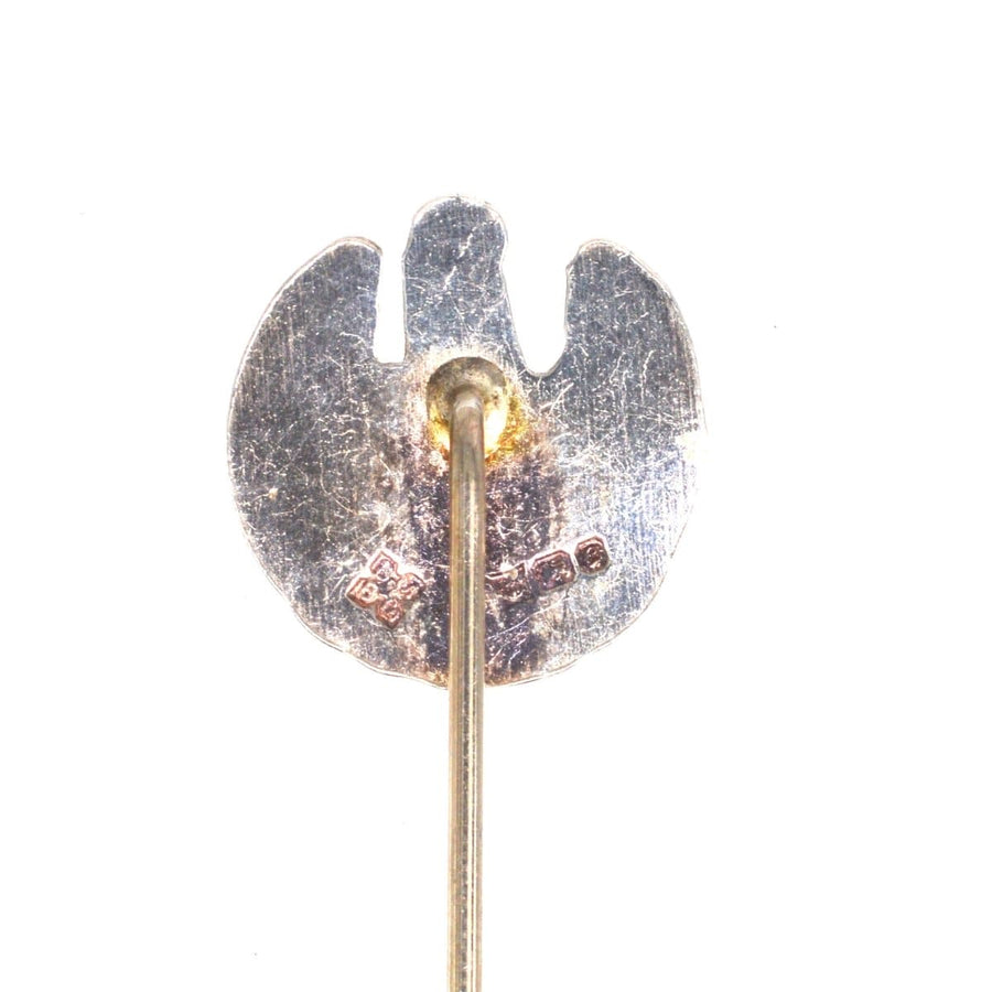 Vintage Silver Tie Pin of the Pelican in Her Piety | Parkin and Gerrish | Antique & Vintage Jewellery