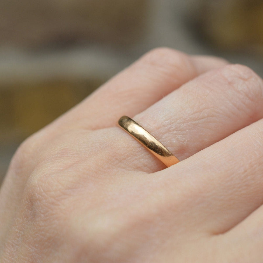 1932 Art Deco 22ct Gold Wedding Band Ring (3mm width) | Parkin and Gerrish | Antique & Vintage Jewellery