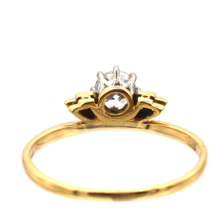 Art Deco 18ct Gold & Platinum, Diamond Tiara Ring | Parkin and Gerrish | Antique & Vintage Jewellery