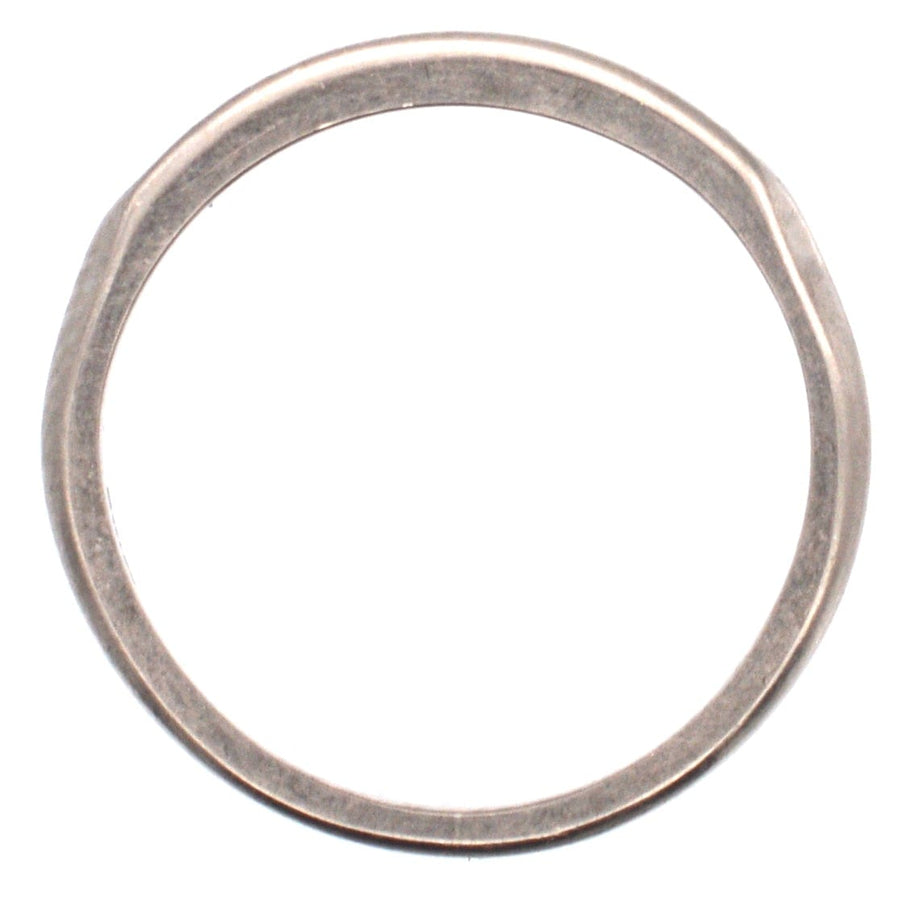 Vintage 18ct white gold half eternity ring, featuring sleek channel setting design, elegant and timeless.