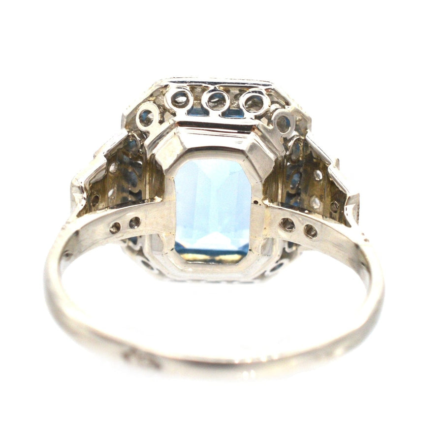 Art Deco Blue Spinel and Diamond Ring | Parkin and Gerrish | Antique & Vintage Jewellery