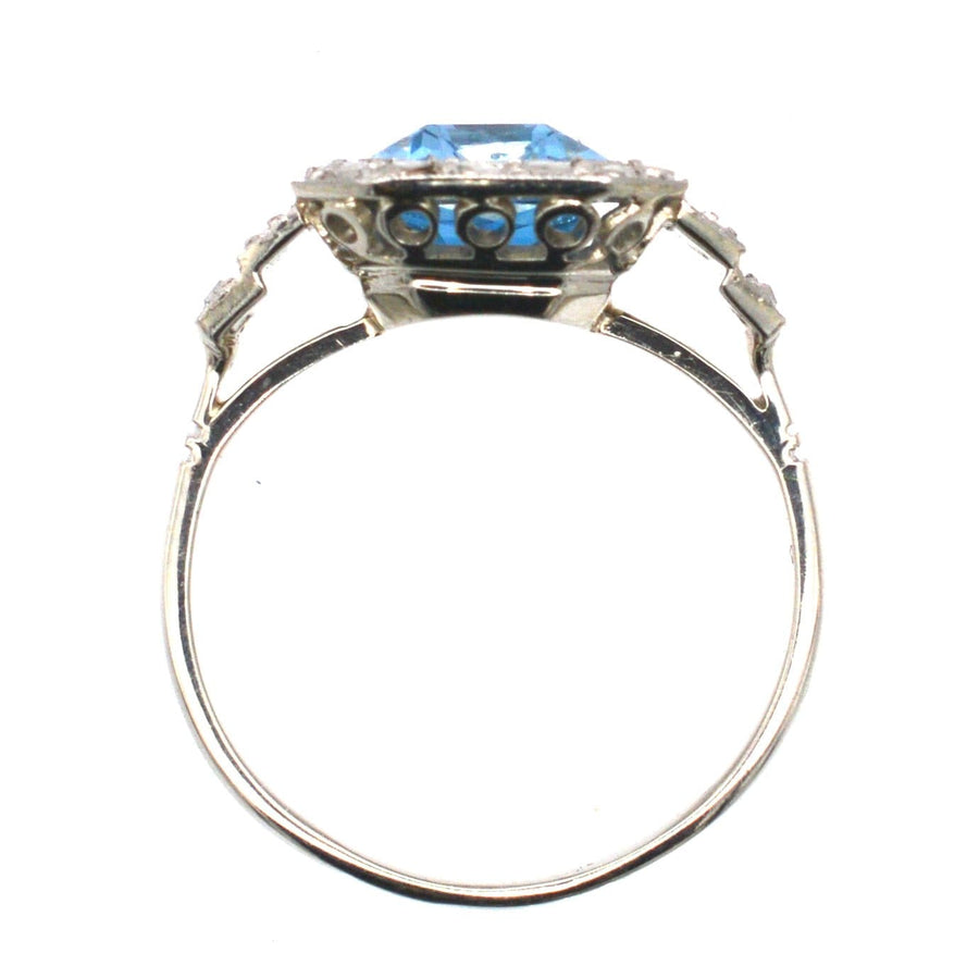 Art Deco Blue Spinel and Diamond Ring | Parkin and Gerrish | Antique & Vintage Jewellery