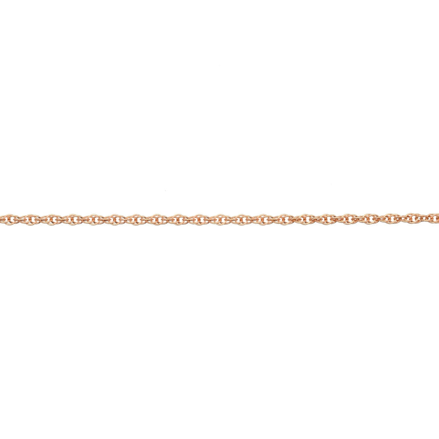 Contemporary 9ct rose gold Prince of Wales rope chain, 18"/45cm, finely polished and sturdy design.