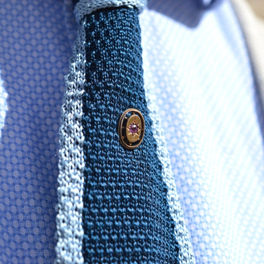 Edwardian 15ct Gold Oval Ruby Star Tie Pin | Parkin and Gerrish | Antique & Vintage Jewellery