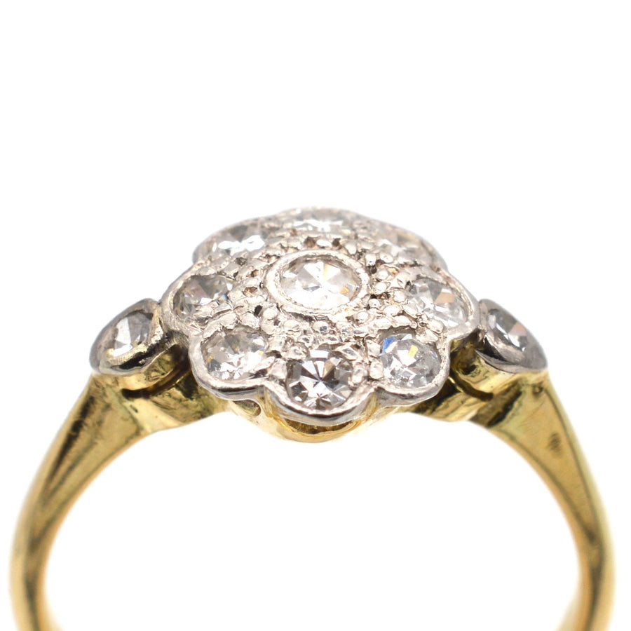 Edwardian 18ct Gold & Diamond Cluster Ring | Parkin and Gerrish | Antique & Vintage Jewellery