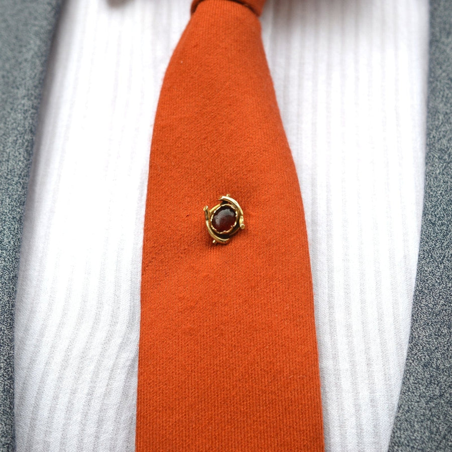 Edwardian 9ct Gold and Red Paste Tie Pin | Parkin and Gerrish | Antique & Vintage Jewellery
