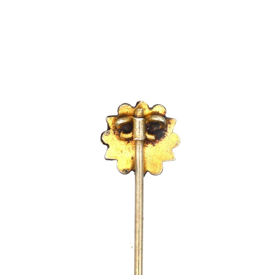 Edwardian gold plated star tie pin with a stylish design, perfect for enhancing colorful silk ties.
