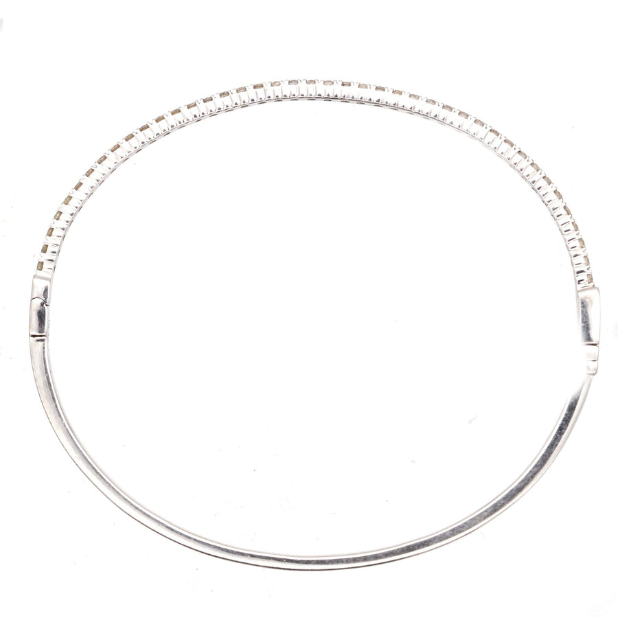 Modern 18ct White Gold, Diamond Bangle | Parkin and Gerrish | Antique & Vintage Jewellery