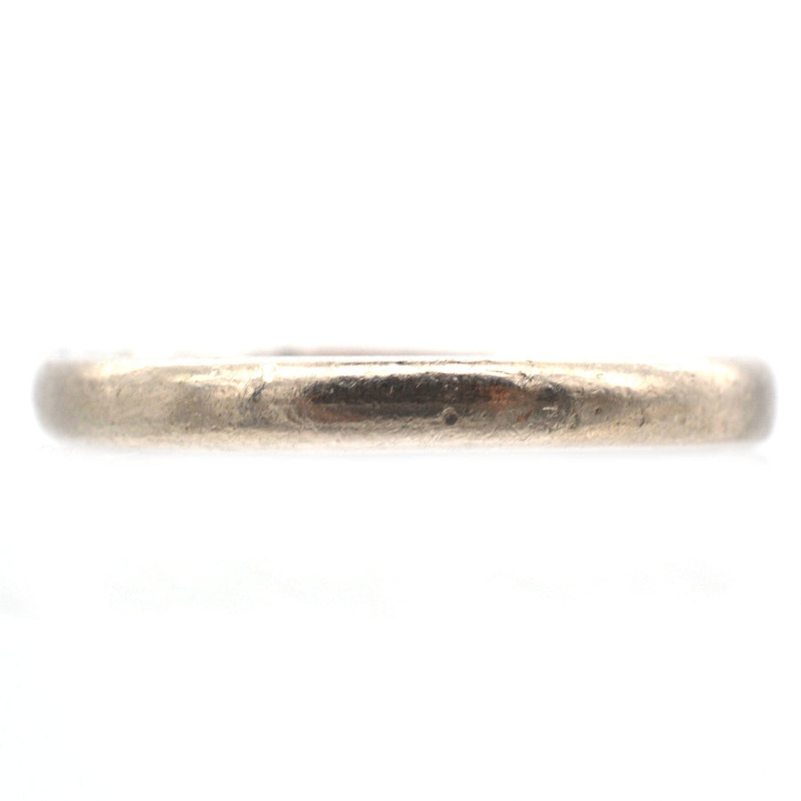 Modern 18ct white gold wedding ring, 2.2mm simple band, ideal for stacking or as a wedding band.