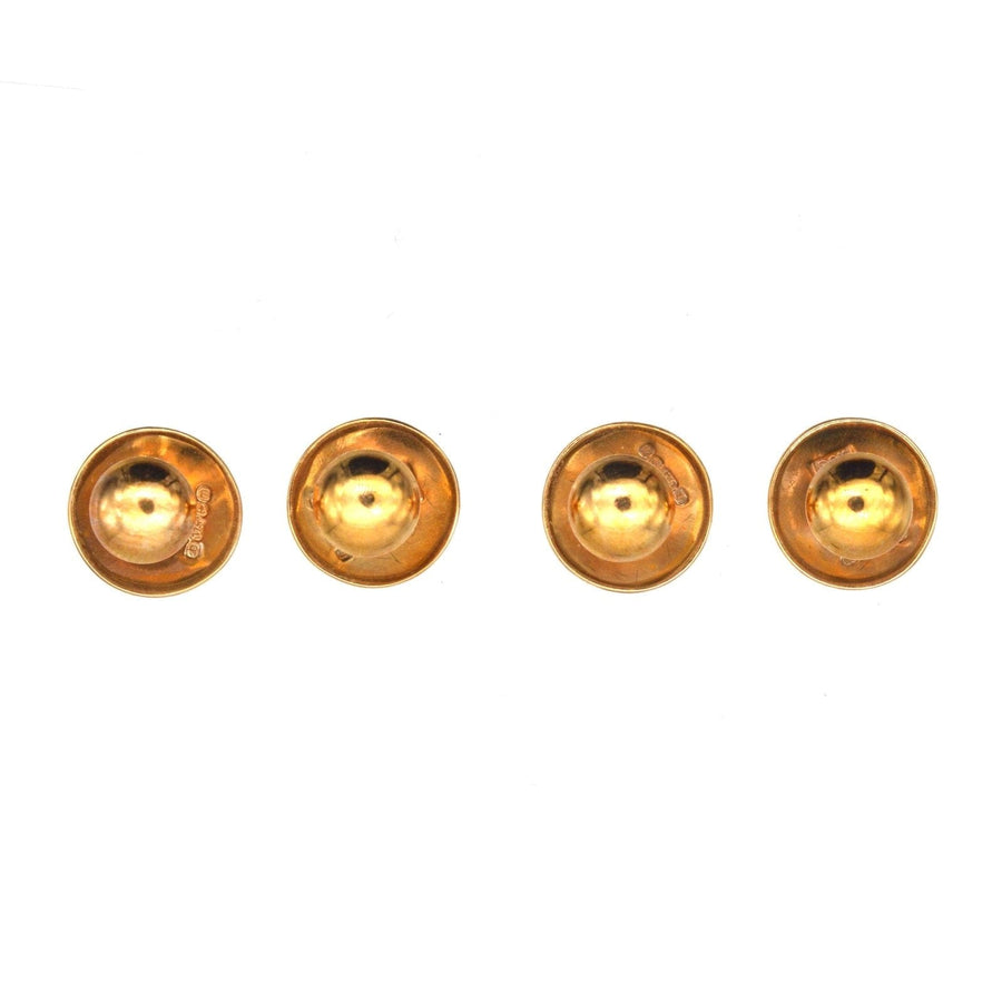 Modern 9ct gold dress studs in a stylish, simple design, perfect for formal dressing.
