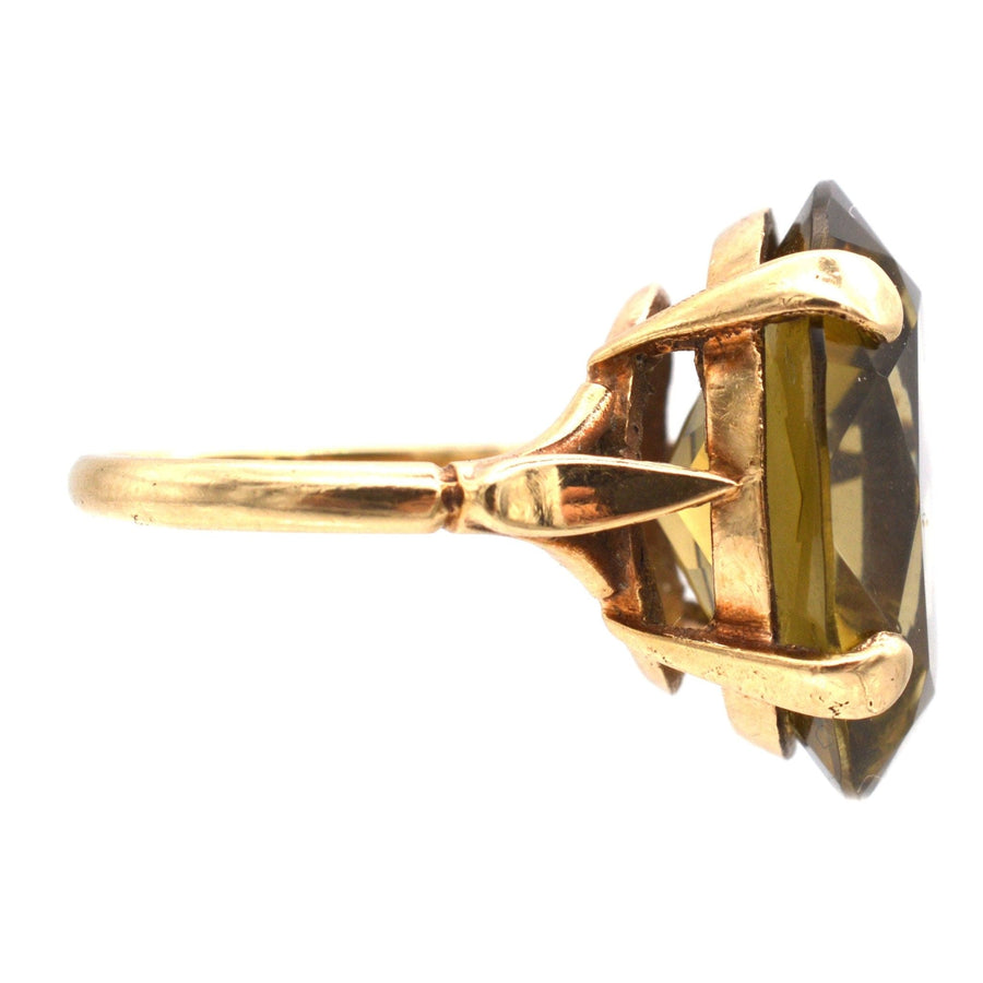 Vintage 9ct Gold Smoky Quartz Cocktail Ring | Parkin and Gerrish | Antique & Vintage Jewellery