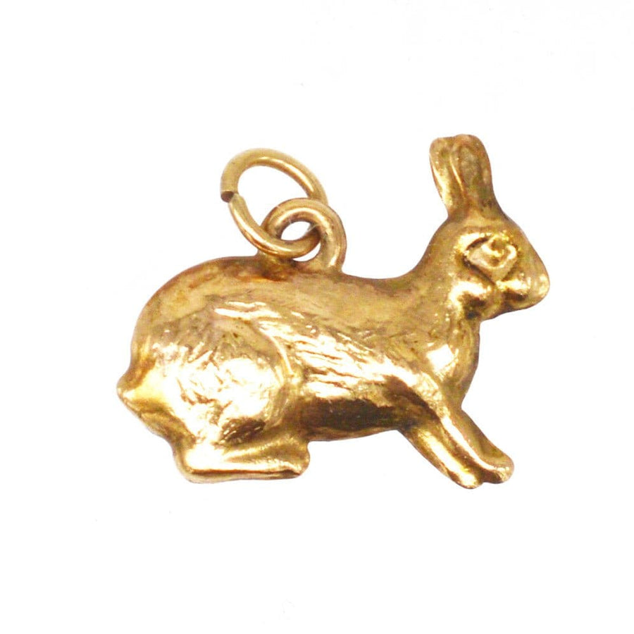 Vintage Slade & Kempton 9ct Gold Bunny Rabbit Charm Pendant | Parkin and Gerrish | Antique & Vintage Jewellery
